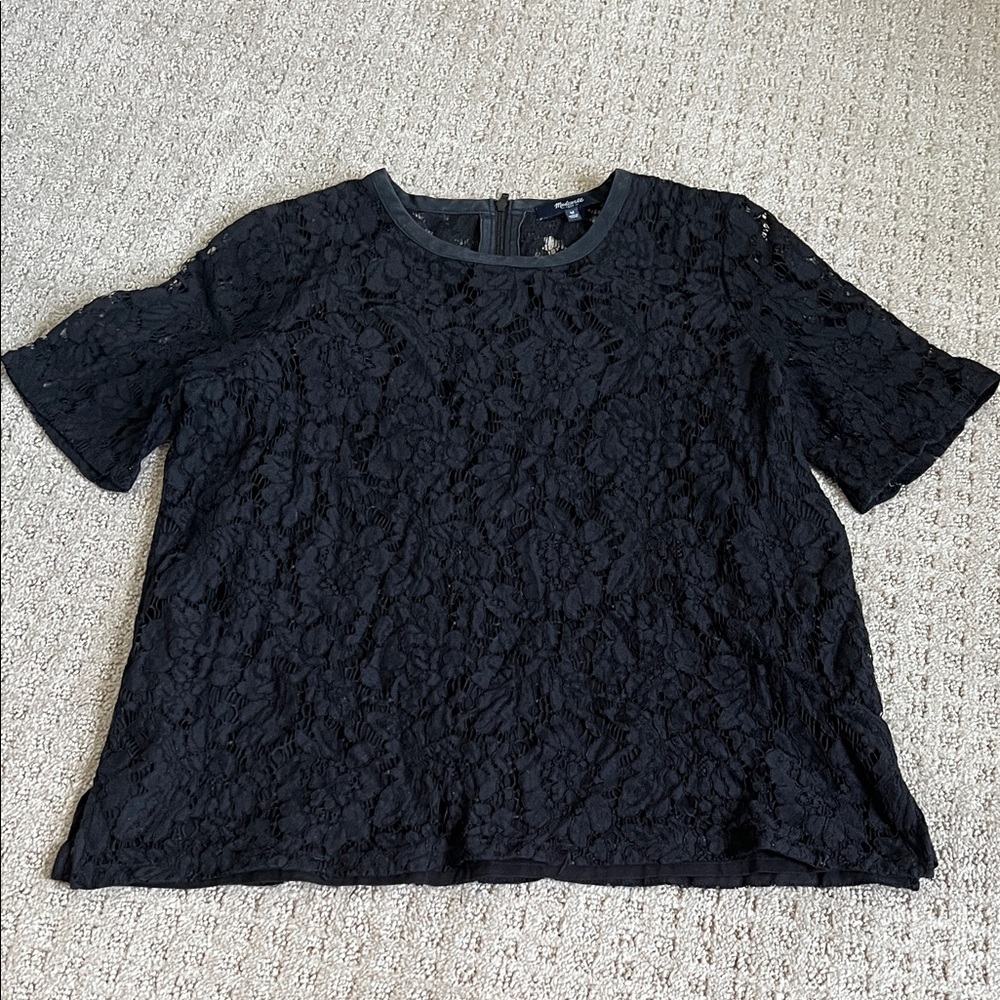 Madewell Black Lace Blouse